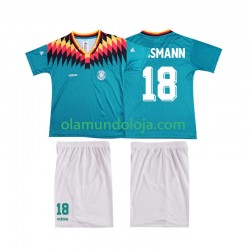 Camisola Alemanha KLINSMANN 18 Retro Criança Equipamento Segundo 1994 Manga Curta